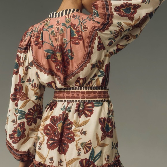 Farm Rio Riad Belted Mini Dress - NWT - Picture 2 of 5